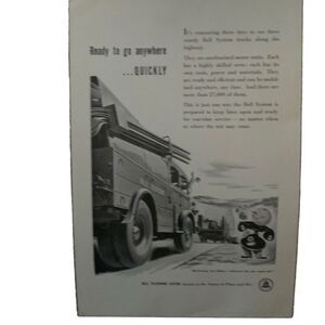 Vintage 1942 Bell System Ready To Go Anywhere Ad Advertisement